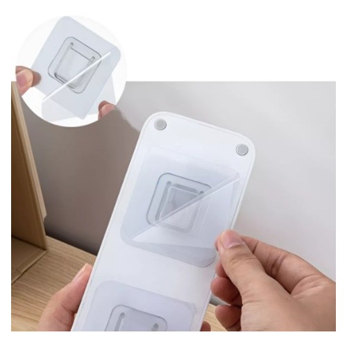 Gancho Adhesivo Transparente Encastre M-h