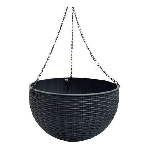 Maceta Colgar C/cadena Simil Ratan Colores 22 Cm
