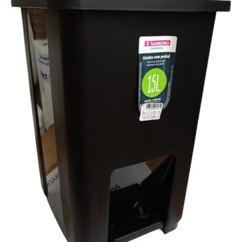 Basurero Papelera A Pedal 15l San Remo