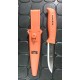 Cuchillo Bahco 1446 Con Funda Plástica Especial Caza Y Pesca Color Naranja Claro