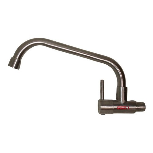 Grifo Pared Ac. Inoxidable Pico Bajo