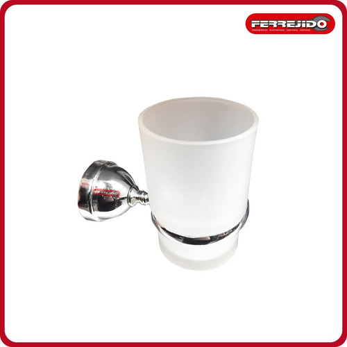 Portavaso Cepillo Cromado + Vaso Rimontti