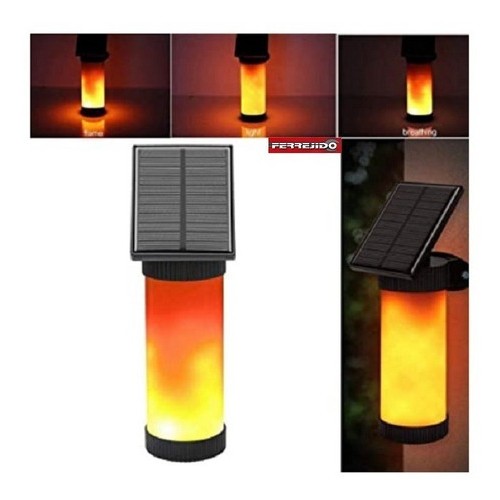 Aplique Solar Tipo Antorcha 3 Funciones Mvc