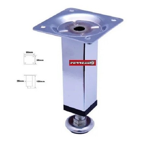 Pata Para Muebles Metálica 10 Cm Meatón