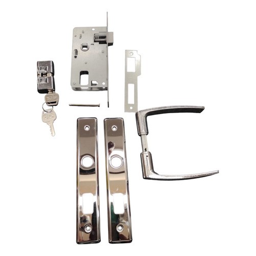 CERRADURA COMPLETA PARA PUERTA DE ALUMINIO CON PESTILLO