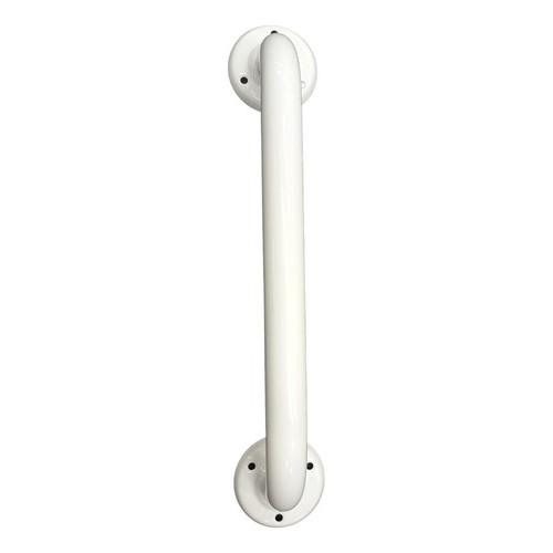 Agarradera Para Baño Blanca En Acero Inox