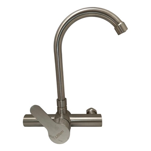 Monocomando Cocina Pared Satinado 15cm