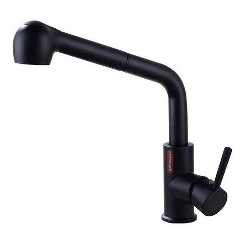 Monocomando Cocina Negro Rimontti Pico Extraíble- Ferrejido