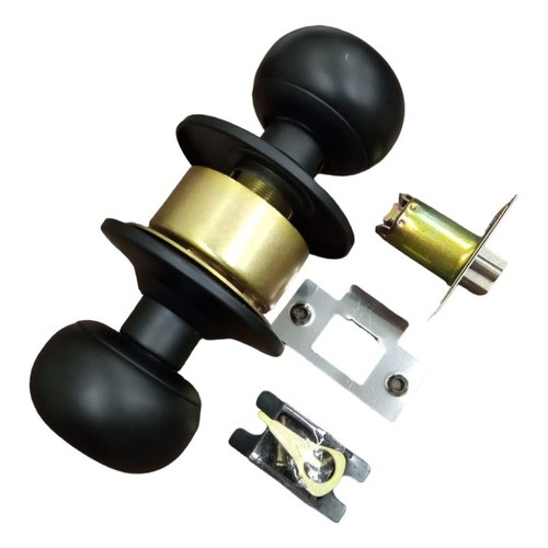 Pomo Puerta Ciego Negro Redondo