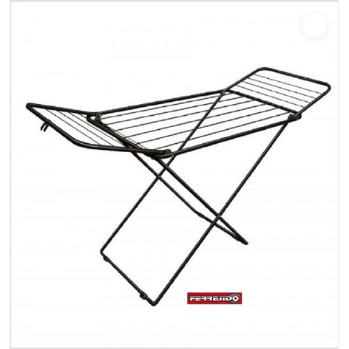 TENDEDERO TENDER DE ROPA CON ALAS ACERO NEGRO
