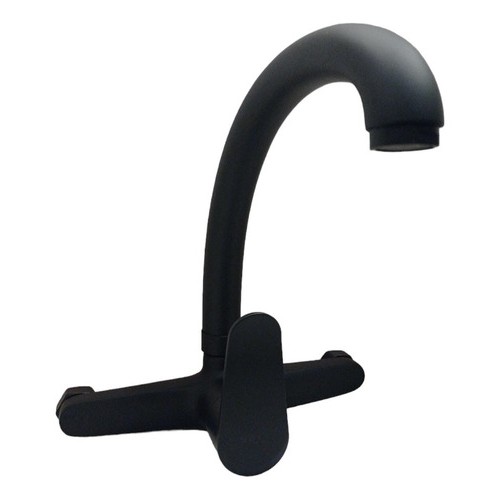 Monocomando Cocina Pared Negro P/alto