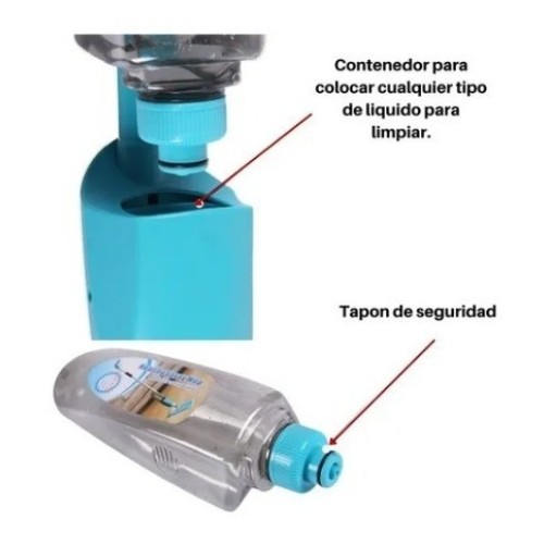 Mopa Limpiadora C/spray Lampazo Giratorio