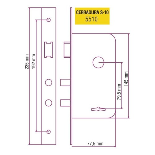 Cerradura Elisil 5510 S10 Fte Cromado De Buje