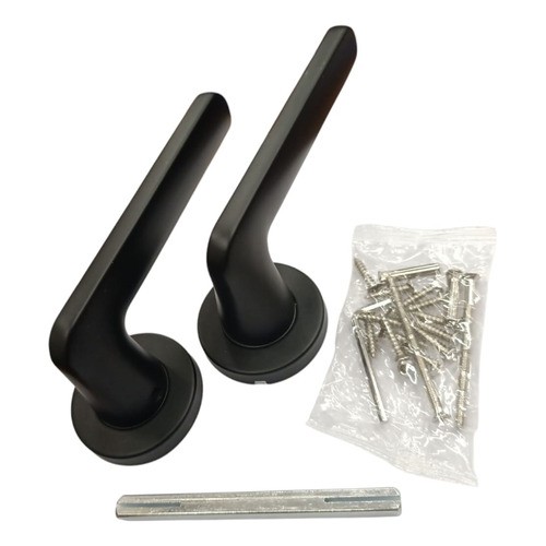 PESTILLO MANIJA NEGRA PLATA VISTA CIRCULAR