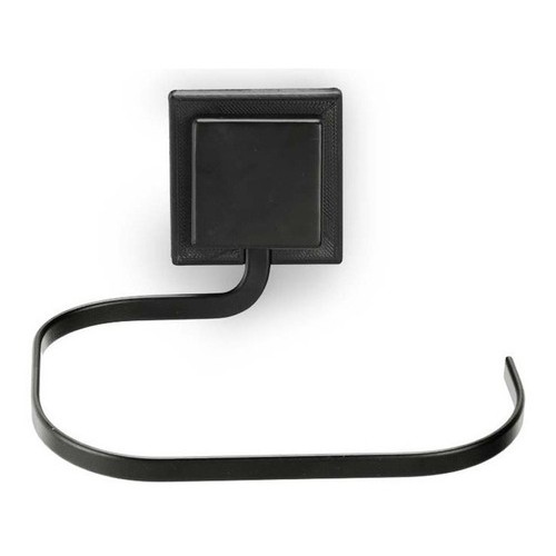 Toallero Aro Abierto Adhesivo 3m Negro