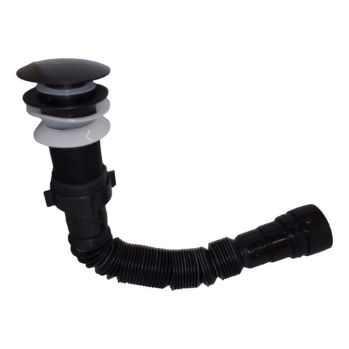 Sifón Negro Con Válvula Tip Top Negra