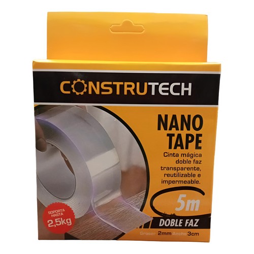 Cinta Doble Faz Reutilizable Nano Tape 2.5 Kg 5mt -ferrejido