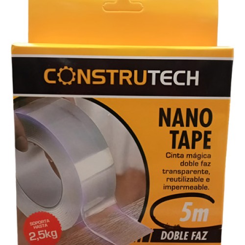 Cinta Doble Faz Reutilizable Nano Tape 2.5 Kg 5mt -ferrejido