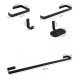 Kit Accesorios Baño 5 Pzs Negro Ac. Inox