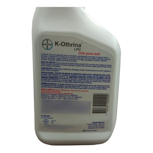 Insecticida K-othrina Todo Tipo Insectos 500ml