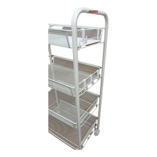 Organizador 4 Estantes Con Ruedas Cocina Baño 