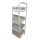 Organizador 4 Estantes Con Ruedas Cocina Baño 
