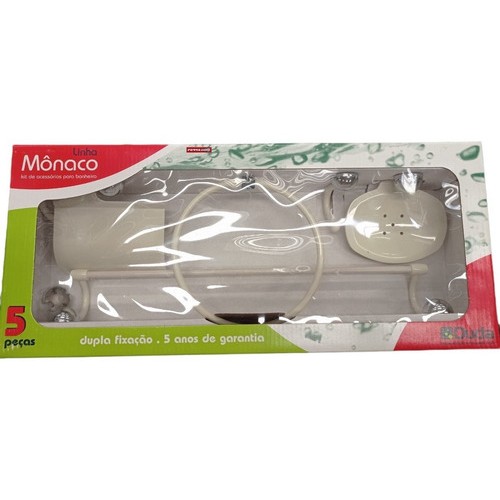 Kit Juego Accesorios Baño Beige Abs