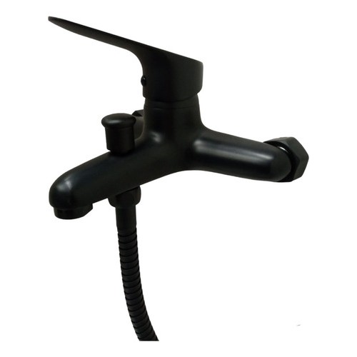 Monocomando Bañera Wico Negro C/transf