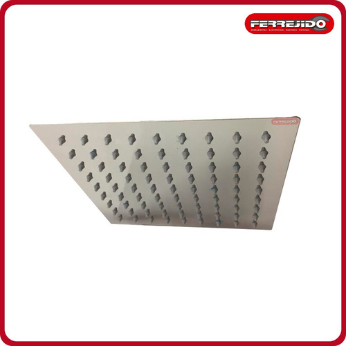 Roseta Acero Inox. Ducha Rimontti Cuadrada 20cm