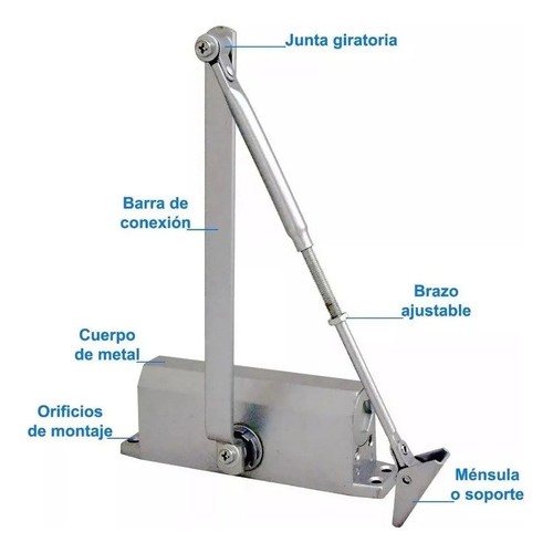 Cierra Puerta Brazo Hidráulico 45kg Kallay