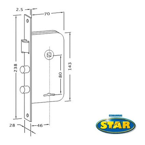 Cerradura Star 810 Seguridad Tx Doble Pasador