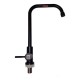 Grifo Canilla Mesada Negro Pico En U Ac. Inox