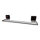Toallero De Pared 45 Cm Negro Mate C/ventosa