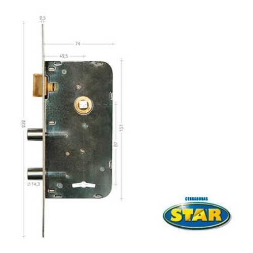 Cerradura Star 410 Seguridad Hierro Niq.