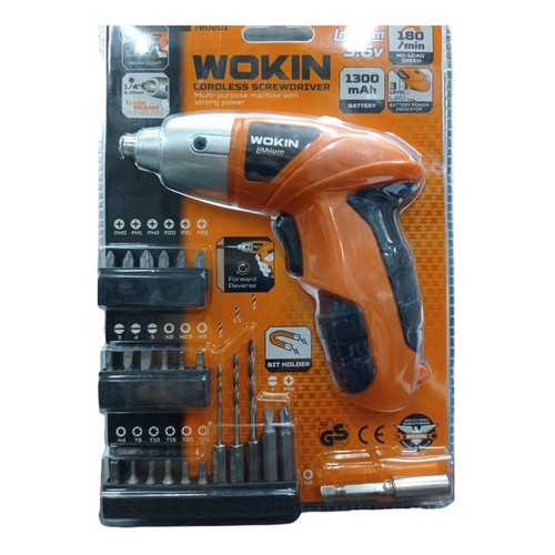 Atornillador 3.6v Con Puntas Wokin