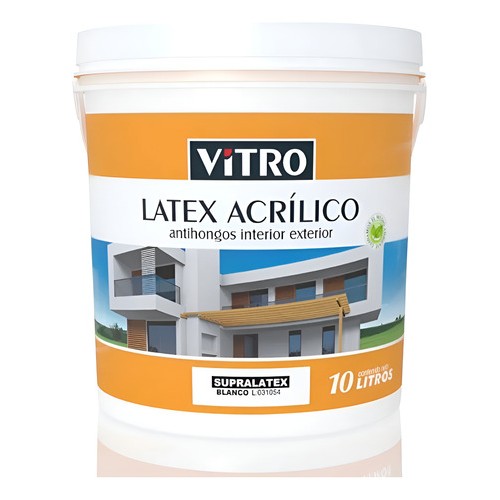 Latex Vitro Blanco 10l Antihongo Interior Exterior Ferrejido