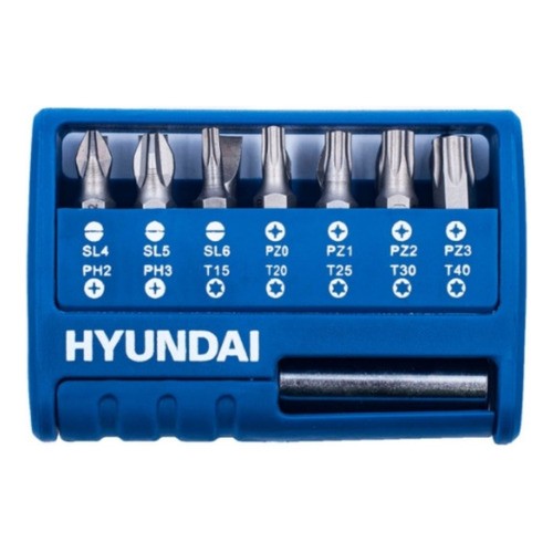 Juego Puntas P/atornillador Hyundai 15pzs
