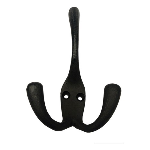 Percha Triple Negra Rústica