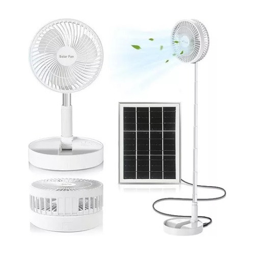 Ventilador Solar Portátil Usb Telescópico
