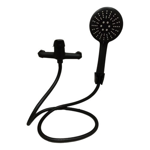 Monocomando Ducha Negro S/transf 15cm 5 Años Gar