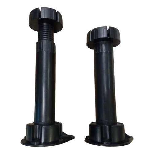 Pata Para Mueble Plástica Negra Regula 15 A 18cm