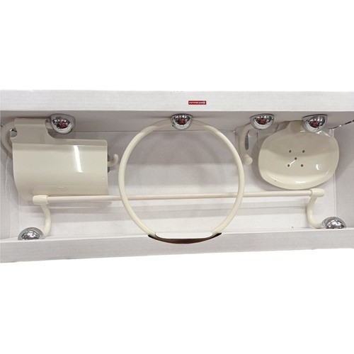 Kit Juego Accesorios Baño Beige Abs
