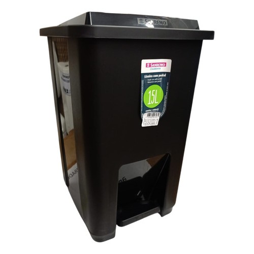 Basurero Papelera A Pedal 15l San Remo
