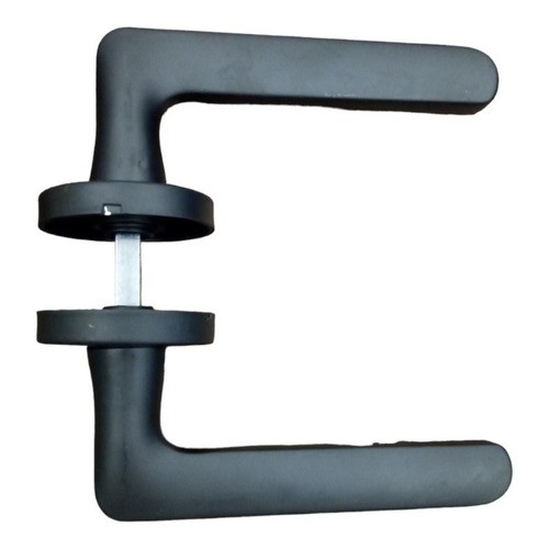 Pestillo Manija Plana Negro Ac. Inox