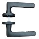 Pestillo Manija Plana Negro Ac. Inox