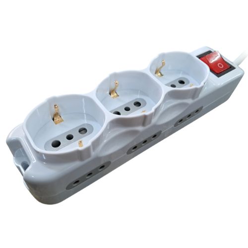 ALARGUE NAF 3 ENCHUFES SCHUKO + 6 3 EN LINEA 5 MTS