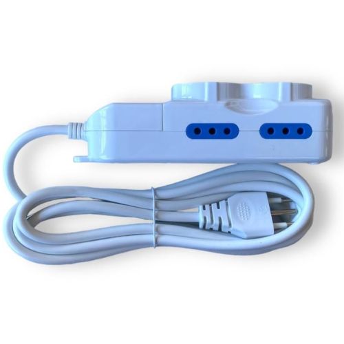 ALARGUE ENCHUFES 2 SCHUKO 4 MOD 3 EN LINEA 3MTS NAF