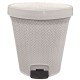 PAPELERA BASURERO PLASTICO RATAN 20L CON PEDAL