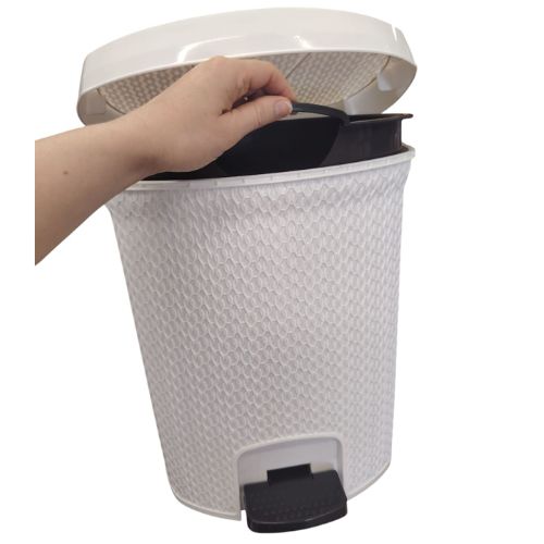 PAPELERA BASURERO PLASTICO RATAN 20L CON PEDAL