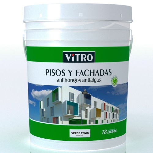 PINTURA PISOS Y FACHADAS ANTIHONGO VITRO AZUL 18L